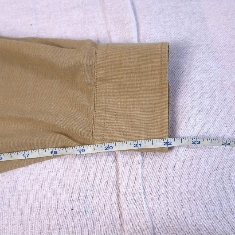 Monsieur by Givenchy Mens Vintage Tan Khaki Button Down Shirt Long Sleeve XL - Picture 6 of 7